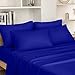 HOMEIDEAS 4 Piece Bed Sheet Set (Queen,Sapphire Blue) 100% Brushed Microfiber 1800 Bedding Sheets Deep Pockets,Wrinkle & Fade Resistant