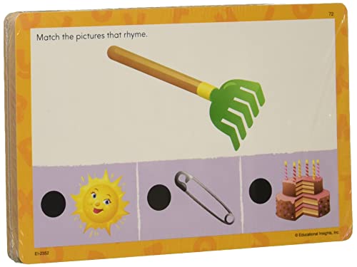 Educational Insights Hot Dots Jr. Beginning Phonics Flash Card Set, 72 Preschool & Kindergarten Activity Cards, Ages 3+ #TOP2