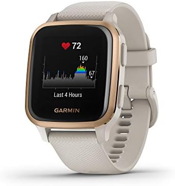 Garmin [ Renewed ] Venu Sq, GPS Smartwatch with All-day Health Monitoring and Fitness Features, Built in Music Storage,Sports Apps and More, Up to 6 days battery life, Light Sand (Renewed)