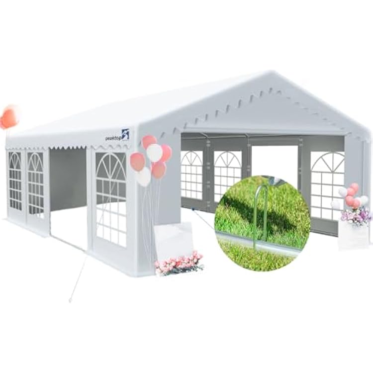 13&amp;amp;#39;X26&amp;amp;#39; Party Tent Heavy Duty Wedding Tent Outdoor Gazebo Event Shelter Canopy with Carry Bags