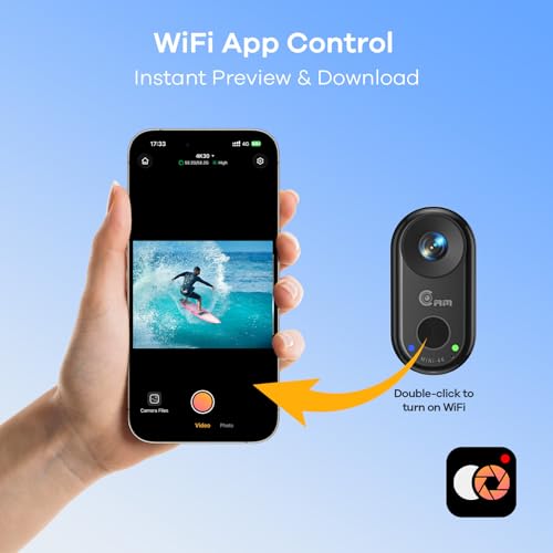 TIMNUT 4K Mini Wearable Body Camera with Waterproof Floating Hand Grip – 40M Underwater POV Camera, Magnetic Thumb-Size Action Cam, 6-Axis Stabilization, Hands-Free Recording for Snorkeling/Surfing by TIMNUT - Used condition - Image 7
