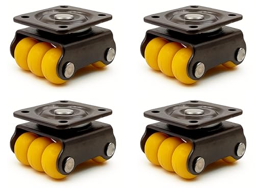 Image of SMALL Size 23mm MINI 4pcs Revolving Caster Wheel 100KG Load Capacity | Roller Sixer Castor Wheels | 360 Degrees Rotating for Trolley, Furniture, Table, Sofa, Bed, Office- Pack of 4pcs