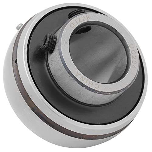 UC204 - Insert Bearing - 0.787 in Bore - 1.85 in Outer Diameter - 1.22 in Width - 0.669 in Outer Ring Width - Set Screw Locking Collar, Double Sealing, Relubricable