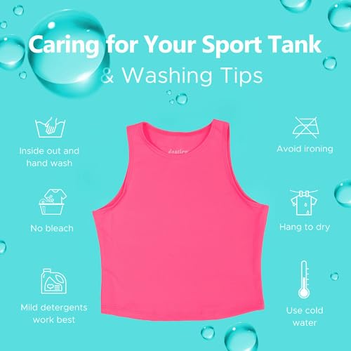 Image of Destira Girls Dance Crop Tank Top, Super Soft Athletic Top, Ideal for Gymnastics, Yoga, Workouts, Running