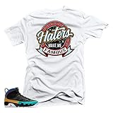 SNELOS Shirt to Match Jordan (Jordan 9 Dream it DOIT Haters Make me Famous Shirt (White), 2XL)