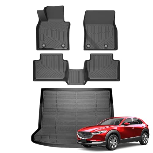Cartist Floor Mats for Mazda CX30 2020-2025 2026 All Weather Car Floor Mat for cx30 Accessories Trunk Mat Cargo Liners Waterproof