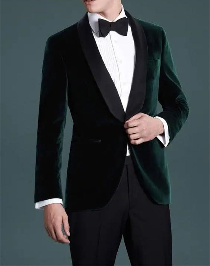 Men's Fleece Shawl Tuxedo - One Button Jacket Pants | Prom Wedding Party3