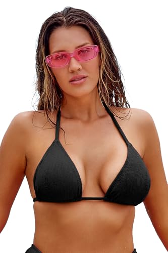 Sunsets Pacifica Tiana Triangle Women's Swimsuit Bikini Top in Ribbed Fabric