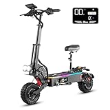 JGH 6000W 40Ah Dual Motor Electric Scooter for Adults with Seat, 65-75 Mile Range,...