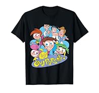 Fairly OddParents cartoon design. Nickelodeon The Fairly Oddparents Cast Other Classic Logo Group Shot Officially Licensed Nickelodeon Product Lightweight, Classic fit, Double-needle sleeve and bottom hem