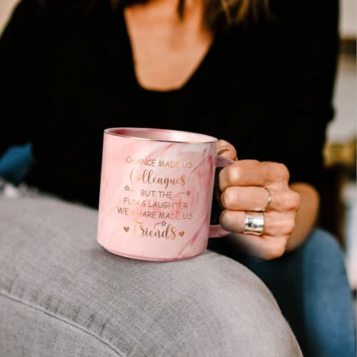 Chance Made Coffee Mug - Retirement & Good Luck Gifts for Women & Men, 340ml, Chance Made Us Colleagues-pink, 12Oz - Image 4