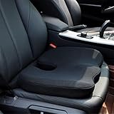 unbholkk Keilkissen Auto, Sitzkissen Auto, Ergonomische SitzerhöHung Memory Schaum Sitzkissen, Leicht Zu Tragen Autositzkissen, Geeignet FüR Autositze, BüRostüHle, RollstüHle (B)