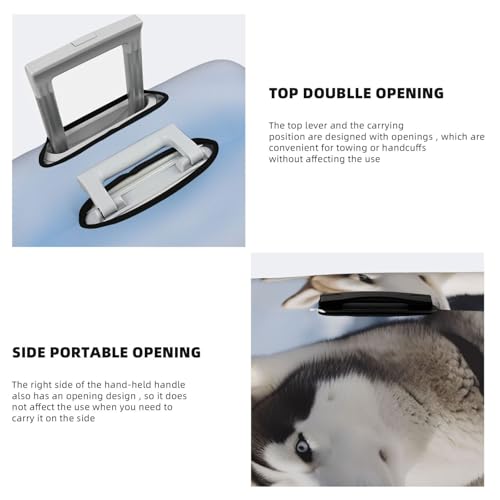 Travel Luggage Cover Suitcase Protector Elastic Washable Husky Dogs Suitcase Cover Anti-scratch Spandex Baggage Covers Fits 18-32 Inch Luggage4