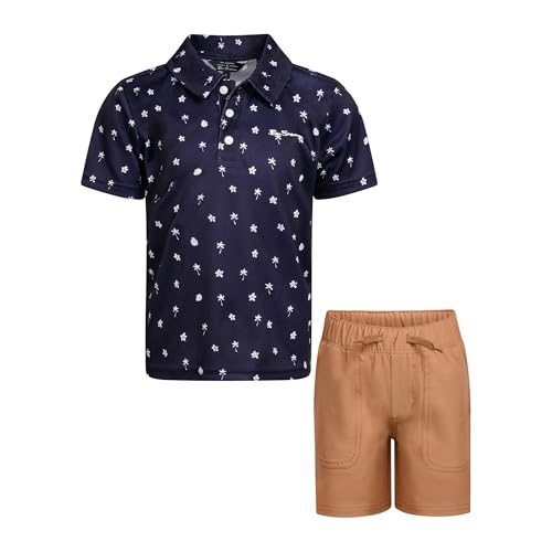 Image of Ben Sherman Clothes Boys’ 2-Piece Tech Polo Short Outfit Set – Includes Short Sleeve Polo Shirt & Shorts, Comfortable Everyday Clothing for Baby, Toddler, Little & Big Boys Sizes (12M-14)