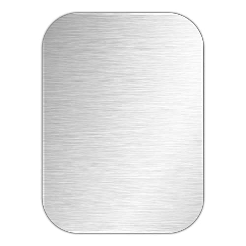 YAZANY Lot de 2 caches de trou de clé, caches de réparation de serrure de porte, plaque de porte, autocollant vierge en acier inoxydable satiné, 65 x 45 mm