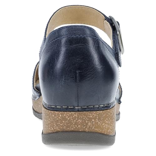 Image of Dansko Mae Mary Jane for Women - Dual-Density Cork /EVA Midsole and Lightweight Rubber Outsole Provide Durable and Comfortable Ride on Patented Stapled Construction