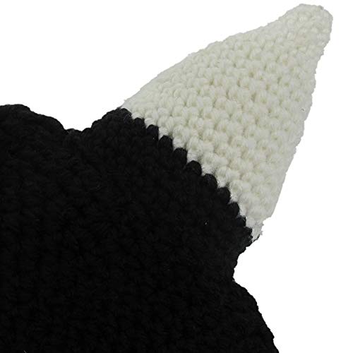 YEKEYI Baby Adult Beard Viking Knit Hat with Horns Barbarian Funny Beanie Cap Handmade4