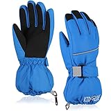 Xcsaide Kinder Skihandschuhe, Fäustlinge Kinder Wasserdicht, Winddichte Winter Schneehandschuhe, Warme Sporthandschuhe Mädchen und Jungen für Snowboard, Skifahren, Radfahren, Klettern