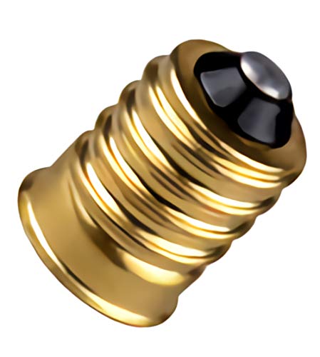 Satco 92-401 French To Candelabra E14-E12 Reducer, 120V, 75 Watt, This Reducer makes Possible the Use of E12 Lightbulbs in E14 European Bases, Golden Color