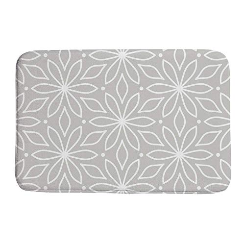 Tapis de bain antidérapant à mémoire de forme lavable gris - 2