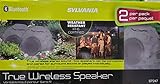 Sylvania 2-Pack True Wireless Rock Bluetooth Outdoor Speaker IPX5 Water Resistant (Renewed)