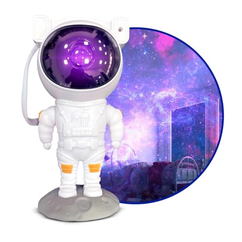 Projetor Luz Astronauta Noturna LED Quarto Lâmpada Galáxia Controle Crianças Luminária Estrela Decor