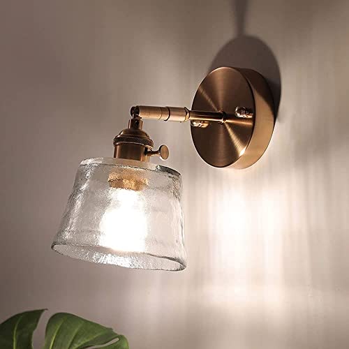 Lámpara de pared ajustable con pantalla de cristal estilo japonés 4