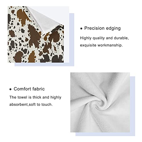 Xigua Black White Cow Bath Towels Set Of 3 Bathroom Decorations Soft Absorbent Multi-Purpose Kitchen Tea Dish Towels For Home Kitchen Hotel Gym Swim Spa #TOP3