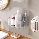 Diesisa Acrylic Wall Mount Organizer, Self Adhesive Organizer for Wall, Cabinet Door Organizer, with Self Adhesive Tape, for Bathroom, Pantry, Kitchen, Laundry, Utility Room, Inside of Cabinet Door