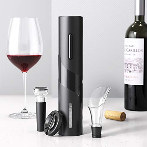 Image of PEIPU Electric Wine Bottle Opener, Easy to Use, Perfect for Home, Restaurants & Travel, Wine Lovers & Host (Black)
