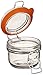 Anchor Hocking 5.4-Ounce Mini Glass Jar with Hermes Clamp Top Lid, Set of 12, Clear -