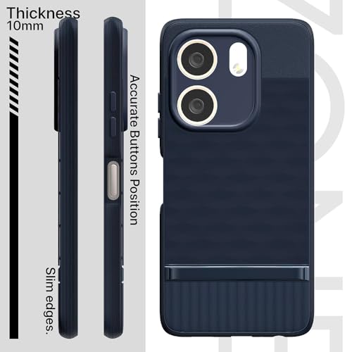 Image of Shockproof Case for Oppo A5x 4G / A5x 5G | Full Camera Protection | TPU Flexible Back Cover for Oppo A5x 4G / A5x 5G (Steel Blue)