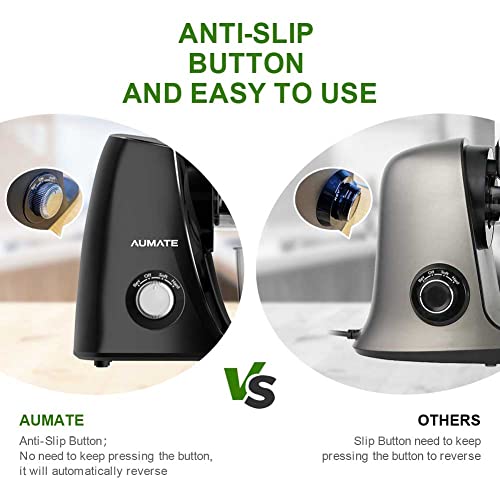 Foto von AUMATE Slow Juicer Entsafter, Gemüse und Obst Testsieger Profi Entsafter, Kaltpress-mit Ruhiger Motor, Umkehrfunktion, Reinigungsbürste, Material der Saftmaschine-BPA Frei (150 Watt/Schwarz)