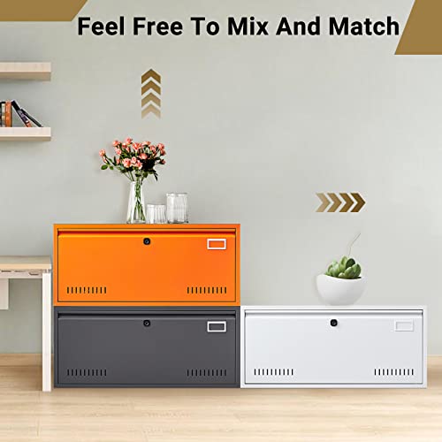 Kaer Metal Lateral File Cabinets With Fingerprint Lock,Drawer Large Metal Filing Cabinet,Lateral File Cabinet,For A4 Legal/Letter Size,Home Office Furniture,Metal Steel #TOP6