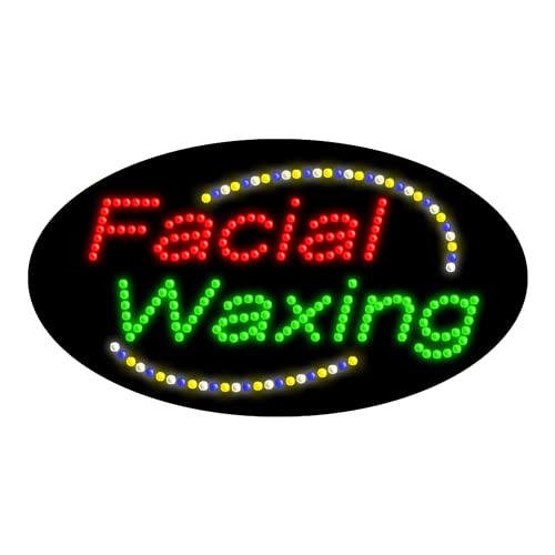 Facial Waxing LED Dots Sign #24002