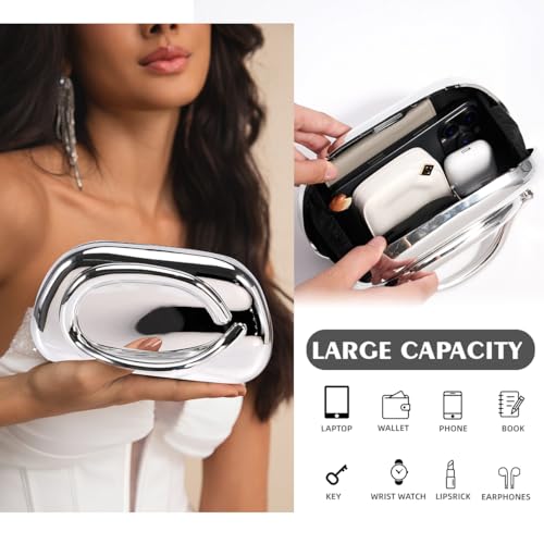 Image of PHILOMENA Evening Clutch Purses Women Acrylic Handbags Metal Handlebars Shoulder Crossbody Bag Wedding Party Casual