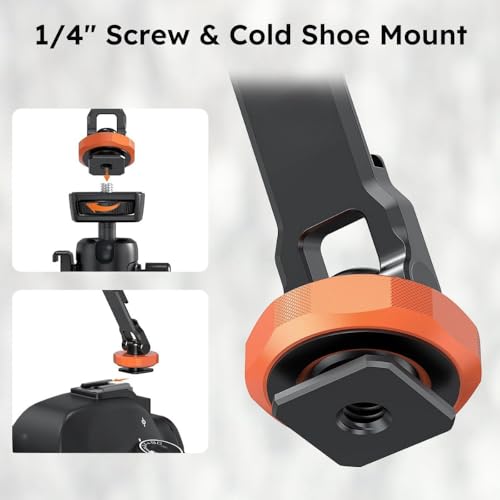 Image of yantralay Magnetic Phone Tripod Mount with 1 /4 inch Thread & Cold Shoe | 360 Rotating Mount for i-Phone 17 /16 /15 /14 /13 /12 & Android Phones