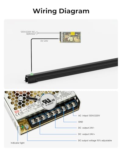 Image of SCON 24V DC 200W LED Power Driver for Track Lighting System, Non-dimmable Supply Transformer Converter Adaptor for LED Lights (Driver A for XTB106-24ND /XTB106-24SD)