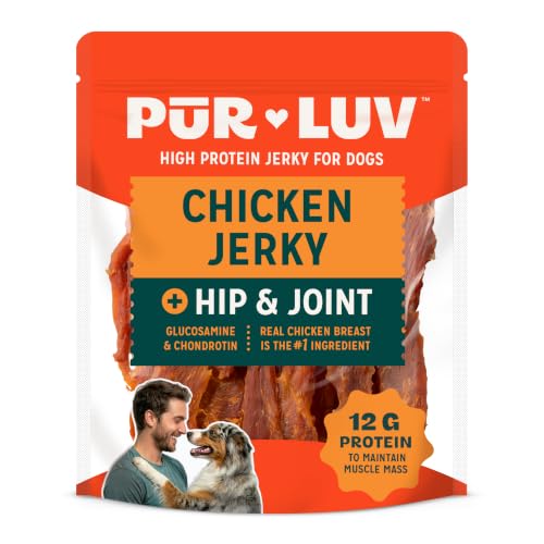 Image of Pur Luv Chicken Jerky Dog Treats with Hip & Joint Support, 12 oz