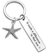 7RVZM Starfish Story Gift Social Worker Keychain Contributor Keychain Mother Gift Volunteer Jewel...