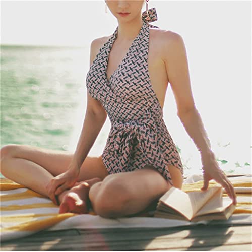 Swimwear femme taille haute avec bandage ajustable pour la plage