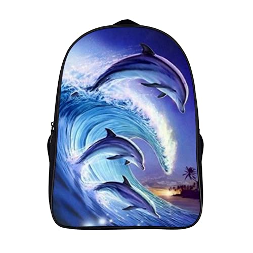 Sac d'école Dolphin imprimé mode pour enfant et ado : sac à dos de mode cool 40cm