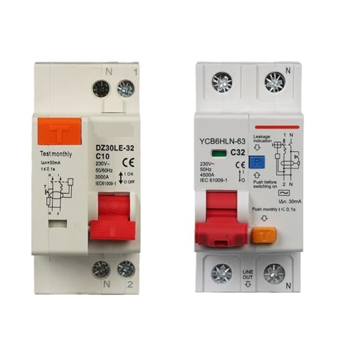Disyuntor de corriente residual 230 V 1P+N YCB6HLN 16A magnetotérmico