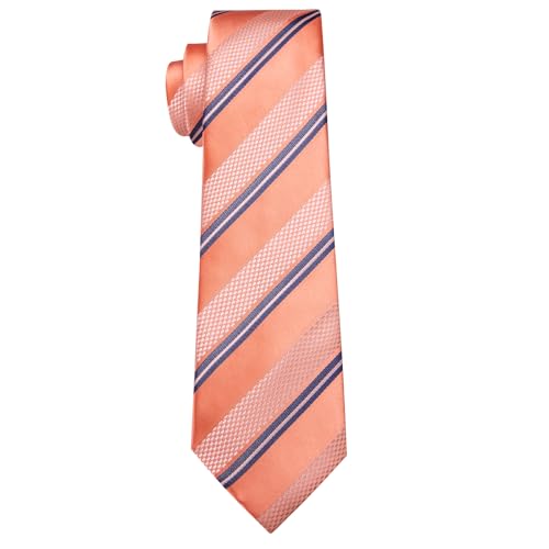 Image of Barry.Wang Classic Mens Ties Silk Necktie Pocket Square Cufflinks Set Woven Designer Wedding Business