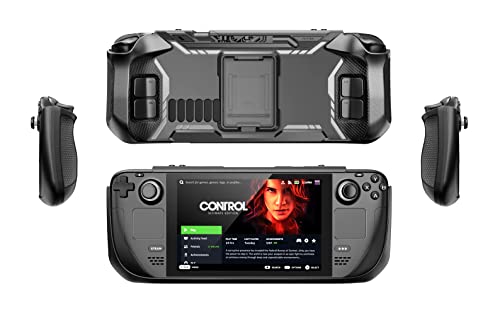 Mumba [Blade Series Case for Steam Deck 2022 with Kickstand, TPU Grip Shock Protective Cover Accessories, Heat Dissipation Friendly, Anti-Slip & Anti-Scratch Protector (FrostBlack)