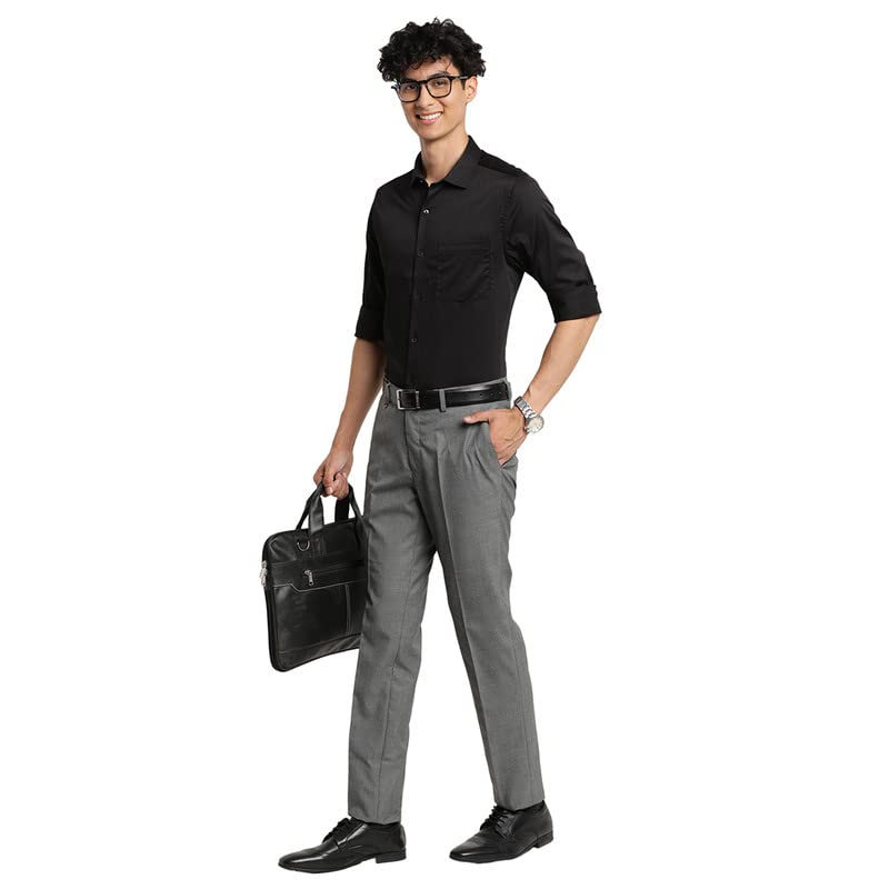 Image of Turtle Men Cotton Solid Slim Fit Ceremonial Shirts