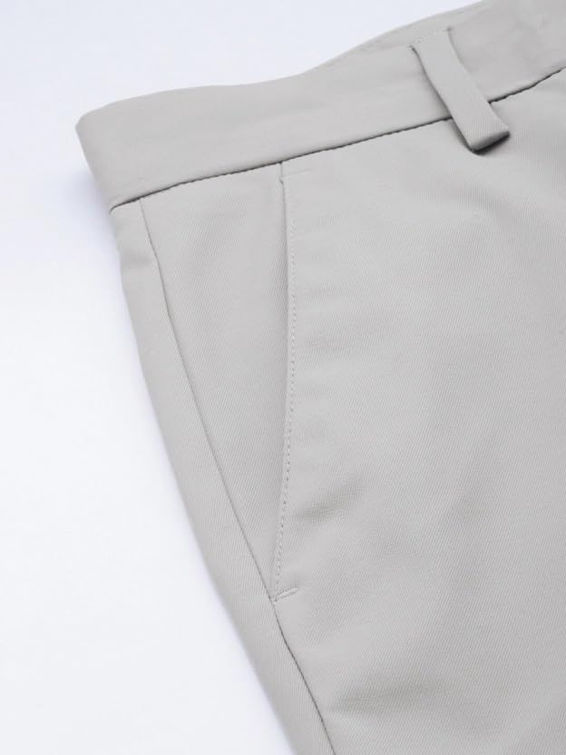 Image of MALENO Slim Fit Ankle Length Cotton Lycra Blend Formal Trouser for Men | Stretchable Ankle Length Formal Pant for Men
