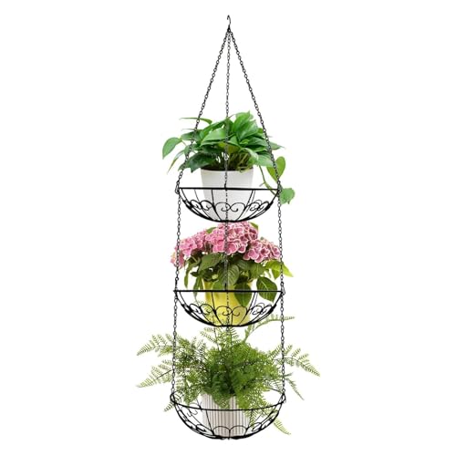 Cesta colgante de cocina, organizador de frutas, cesta de almacenamiento de frutas y verduras con niveles, cestas de alambre desmontables de alta resistencia, fruta que ahorra espacio para la cocina