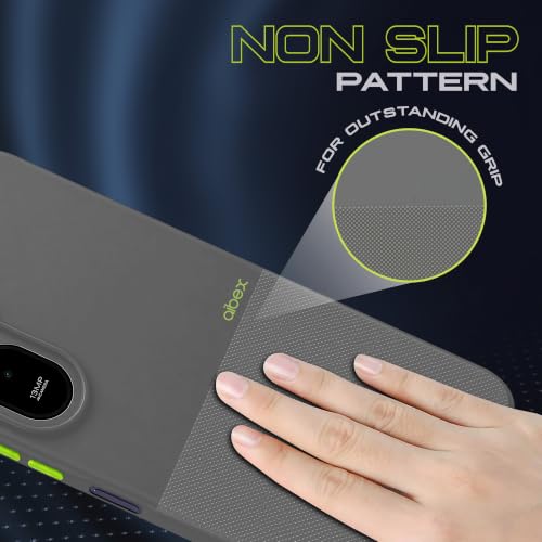 Image of AIBEX Premium Back Cover Case Compatible for Redmi A7 Pro 5G / A7 Pro 4G / Poco C85X 5G|Scratch & Drop Tested Shockproof Matte Texture Case Soft Microfibre Lining Slim Fit Cover Anti-Scratch - Grey