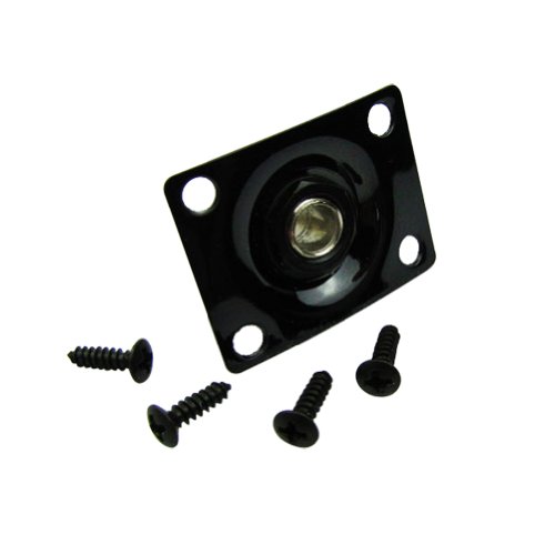 Musiclily 1/4" 6.35mm Guitar Mono Output Jack Plate Input Socket for LP Les Paul, Black